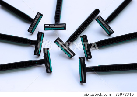Men razors on white background. 85978319