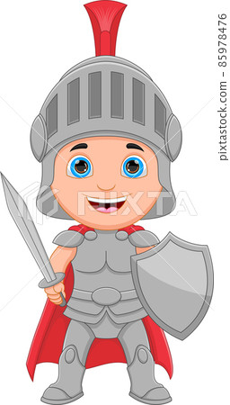 boy wearing ancient roman soldier clothes 85978476