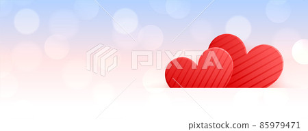 cute love hearts for valentines day banner 85979471