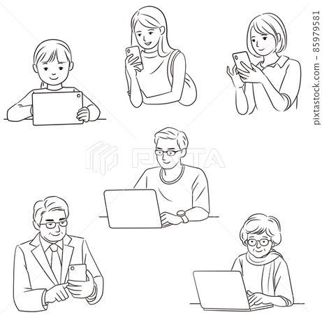 People accessing the internet People accessing the internet 85979581