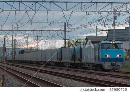 M250 series Super Rail Cargo (without head mark) running on the Tokaido Main Line in the early morning _2021 / 4/10 shooting 85980726