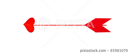 Cupid line isolated on white. Heart arrow. Cupid line isolated on white. Heart arrow. 85981070