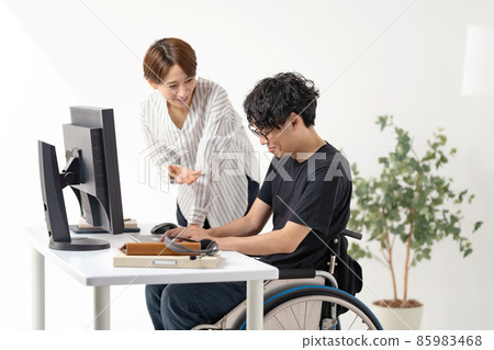 Employment of persons with disabilities Middle wheelchair 85983468