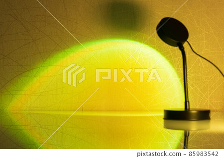 Sunset lamp with changing color close up. Copy space Sunset lamp with changing color close up. Copy space 85983542