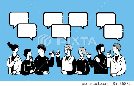 人們討論的簡單插圖 人們討論的簡單插圖 85986872