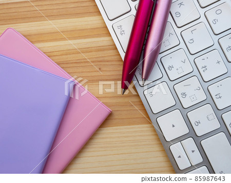 Business image of notebook and keyboard (female) Business image of notebook and keyboard (female) 85987643