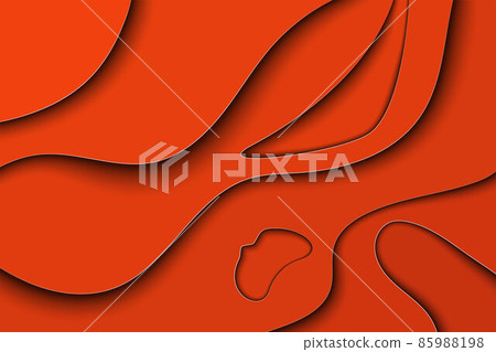 Paper cut green background with wavy edges. 85988198