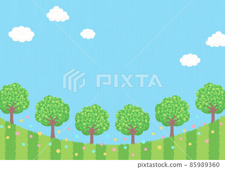 Blue sky and natural landscape background... - Stock Illustration ...