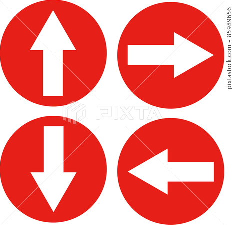 Arrow circled arrow set red Arrow circled arrow set red 85989656
