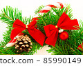 Merry Christmas and Happy New Year holiday background 85990149