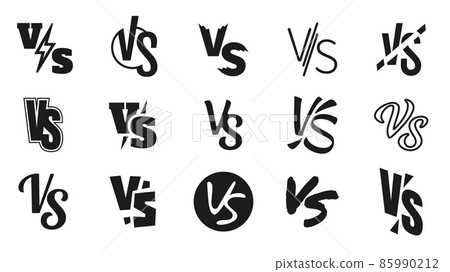 VS. Versus letter logo. Battle vs match, game Stock Vector