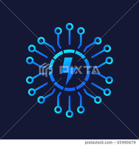 electricity and electric grid vector icon 85990879