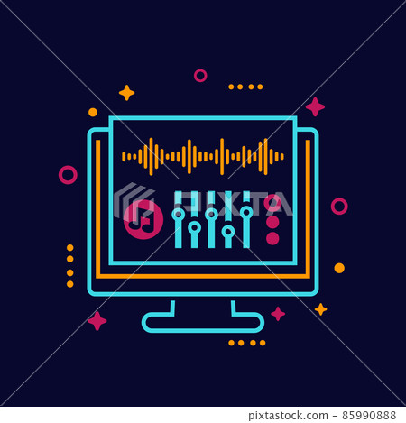 audio editing and sound production vector art audio editing and sound production vector art 85990888
