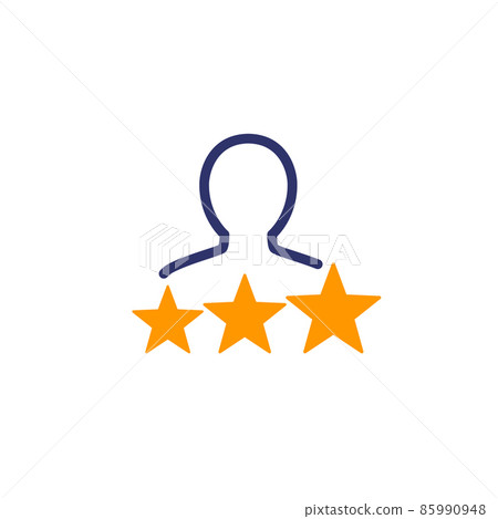 experience vector icon with stars 85990948
