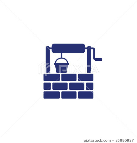 water well icon isolated on white water well icon isolated on white 85990957