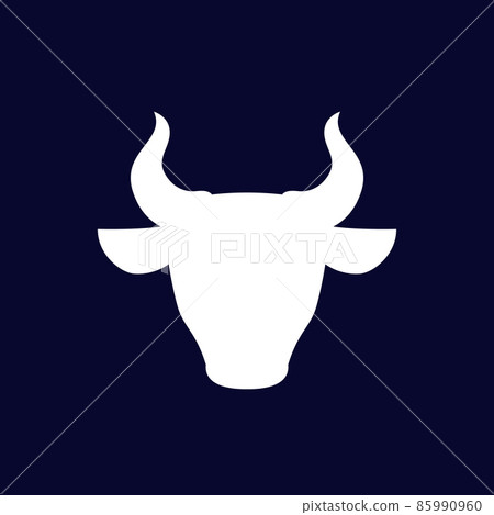 Bull, ox head vector silhouette 85990960