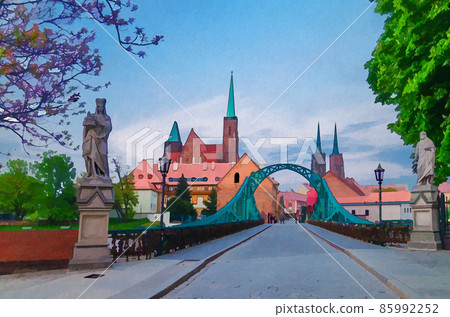 Old historical city centre of Wroclaw, Poland 85992252