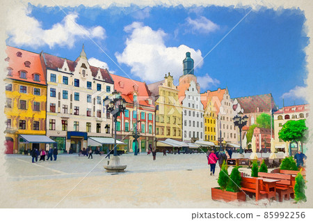 Old historical city centre of Wroclaw, Poland Old historical city centre of Wroclaw, Poland 85992256