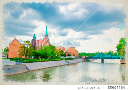 Old historical city centre of Wroclaw, Poland 85992264