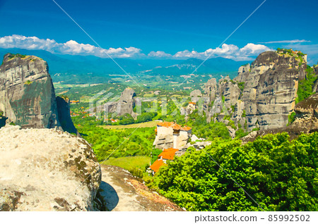 Watercolor drawing of Meteora Monasteries Holy Monastery of Rousanou Watercolor drawing of Meteora Monasteries Holy Monastery of Rousanou 85992502