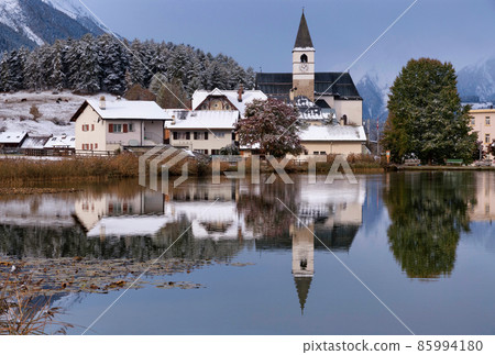 The village of Tarasp in the Swiss community Scuol 85994180