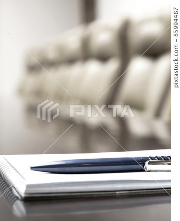 notepad on a table notepad on a table 85994487