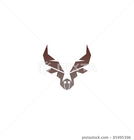 Bull icon logo, buffalo head icon logo vector - Stock Illustration ...