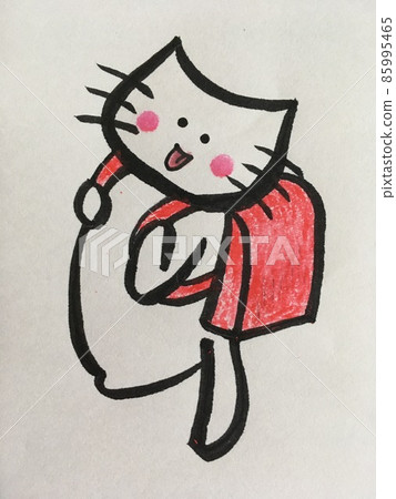 一隻上一年級的貓，對書包很滿意 85995465