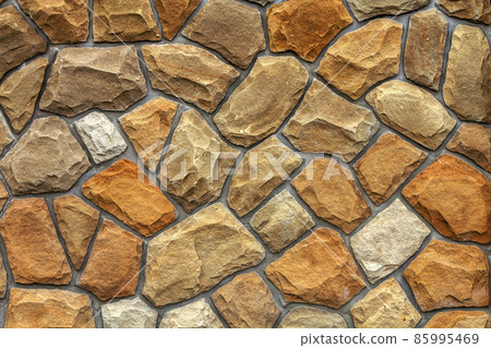 Different sizes of sand stones. Stone wall pattern background Different sizes of sand stones. Stone wall pattern background 85995469