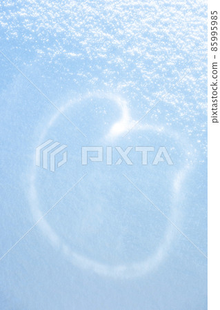 Background material Heart on snow 85995985