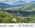 Mountain rural landscape with summer colors In the Romanian village 85996565
