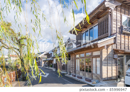 小野川川岸街的佐原町屋街景 85996947