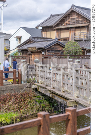 佐原街景豐橋橋jarja橋落水想留住的日本100個音景 照片素材 圖片 圖庫