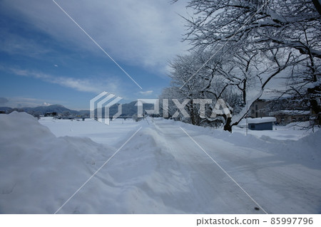 秋田縣大館市鳳凰山大寫字母冬季風光 85997796