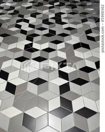 Geometric tile floor texture pattern background material_01 85998362