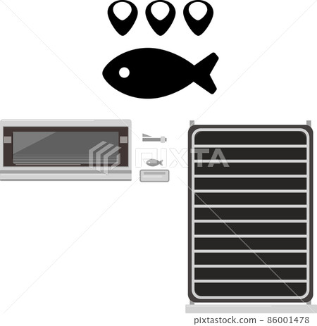 Grilled fish in the gas range 86001478