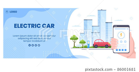 Charging Electric Car Batteries Cover Template Flat Illustration Editable of Square Background Suitable for Social Media or Web Internet Ads Charging Electric Car Batteries Cover Template Flat Illustration Editable of Square Background Suitable for Social Media or Web Internet Ads 86001681
