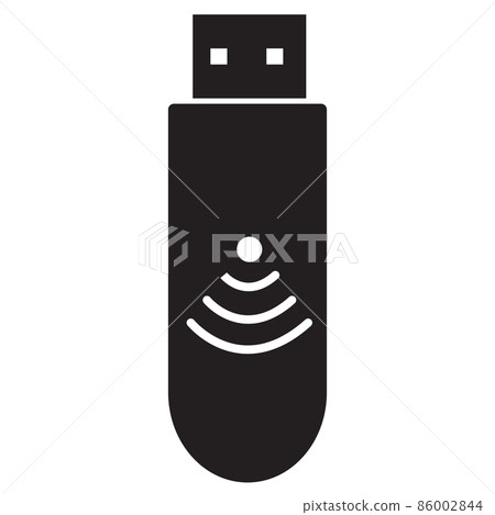 USB Wifi dongle stick icon on white background.... - Stock Illustration ...
