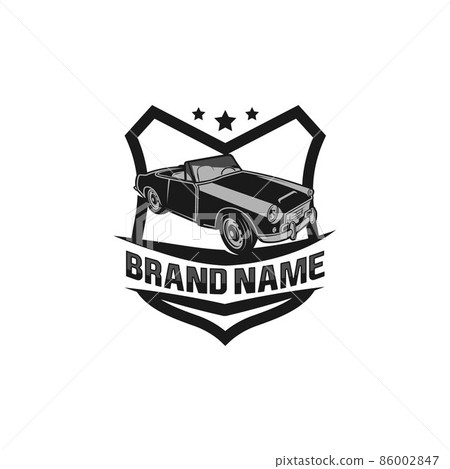 Classic/vintage car vector design inspiration. Auto car logo design template. Classic vehicle symbol logotype. A classic car symbol silhouette. Vintage car simple line art logo. Classic/vintage car vector design inspiration. Auto car logo design template. Classic vehicle symbol logotype. A classic car symbol silhouette. Vintage car simple line art logo. 86002847