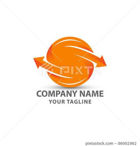 Circle Tech Logo . Arrow Tech Logo Design Vector Stock . Circle tech logo Design . Arrows ball shiny circle tech internet logo 86002862
