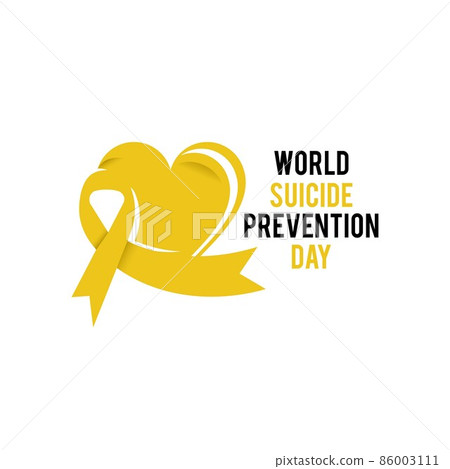World Suicide Prevention Day (September 10) concept with awareness ribbon 86003111