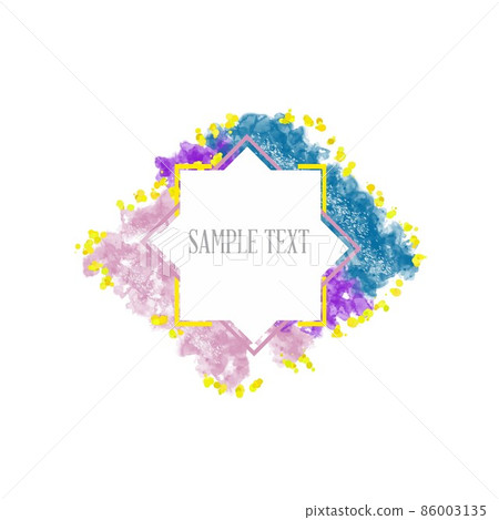 Watercolor splatter vector background for text, banner label, logo design 86003135