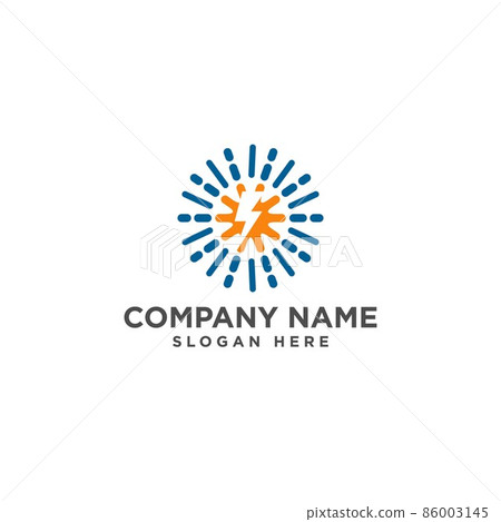 Spark dot logo concept design with electric danger light power voltage Spark dot logo concept design with electric danger light power voltage 86003145