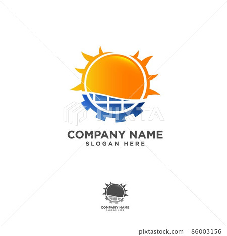 Solar panel logo isolated on white background 86003156