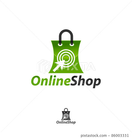 Online Shop Logo designs Template, Vector illustration 86003331