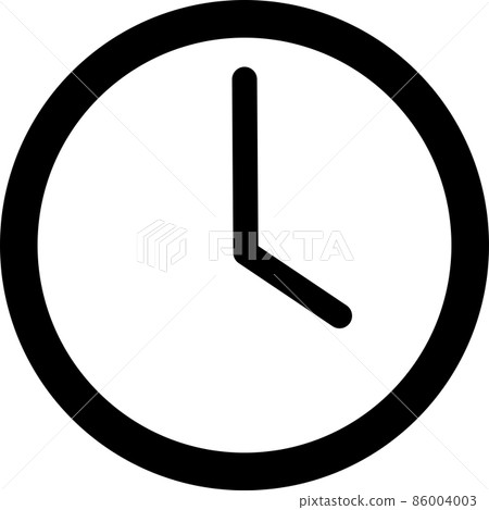 Simple pictogram illustration of a clock Simple pictogram illustration of a clock 86004003