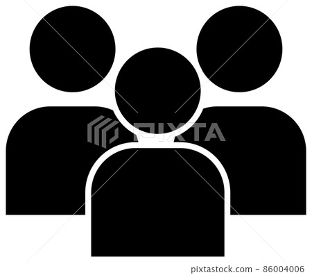 多個頭像的簡單象形圖 86004006