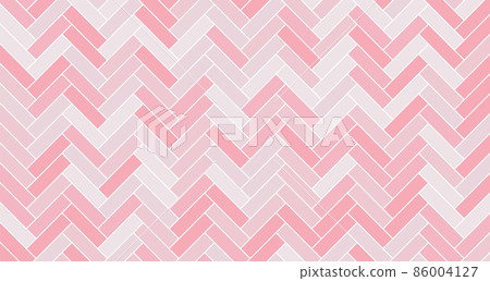 Herringbone tile pattern. Diagonal white ceramic bricks background. Vector illustration 86004127