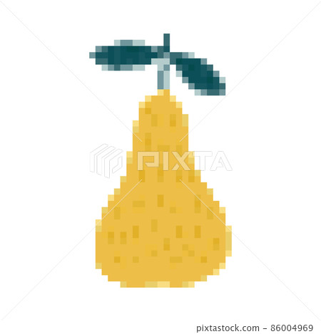 Pear icon in pixel art style. - Stock Illustration [86004969] - PIXTA