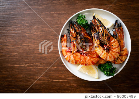 grilled tiger prawns or shrimps grilled tiger prawns or shrimps 86005499